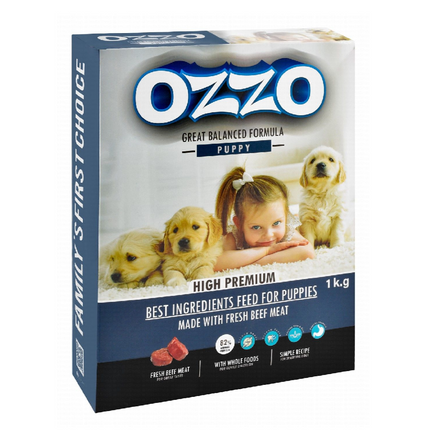 Ozzo Dry Food with Beef for Sensitive Puppies 1 kg