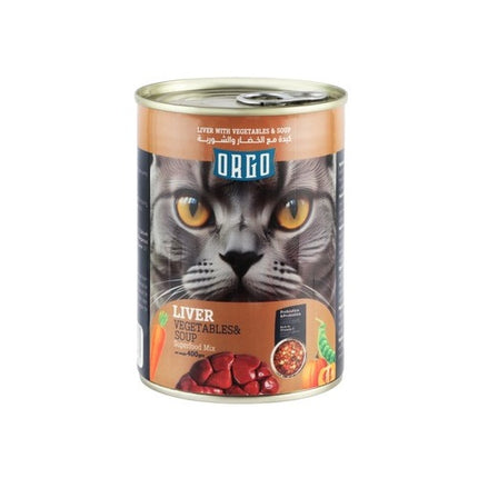 Orgo Wet Cat Food with Liver and Vegetables in Soup 400 gr