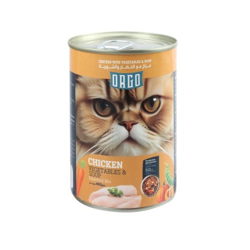 Orgo Wet Cat Food with Chicken and Vegetables in Soup 400 gr