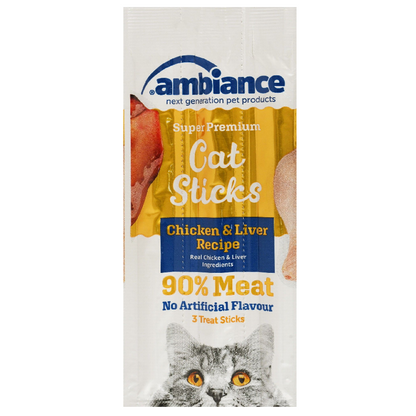 Ambiance  Stick Treats with Chicken and Liver for Adult Cats 3 x 5 gr