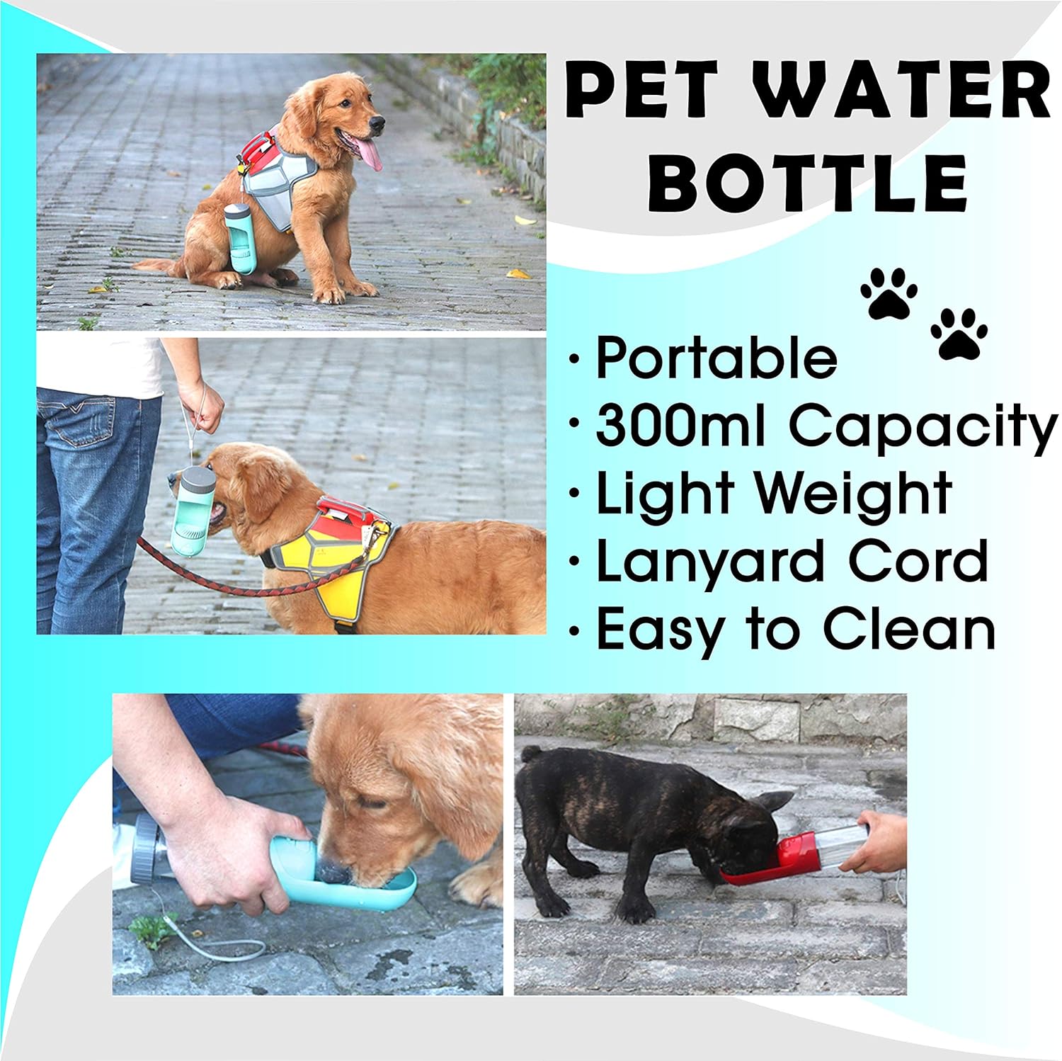 Portable Folding Pet Drinking Water Bottle 300 ml