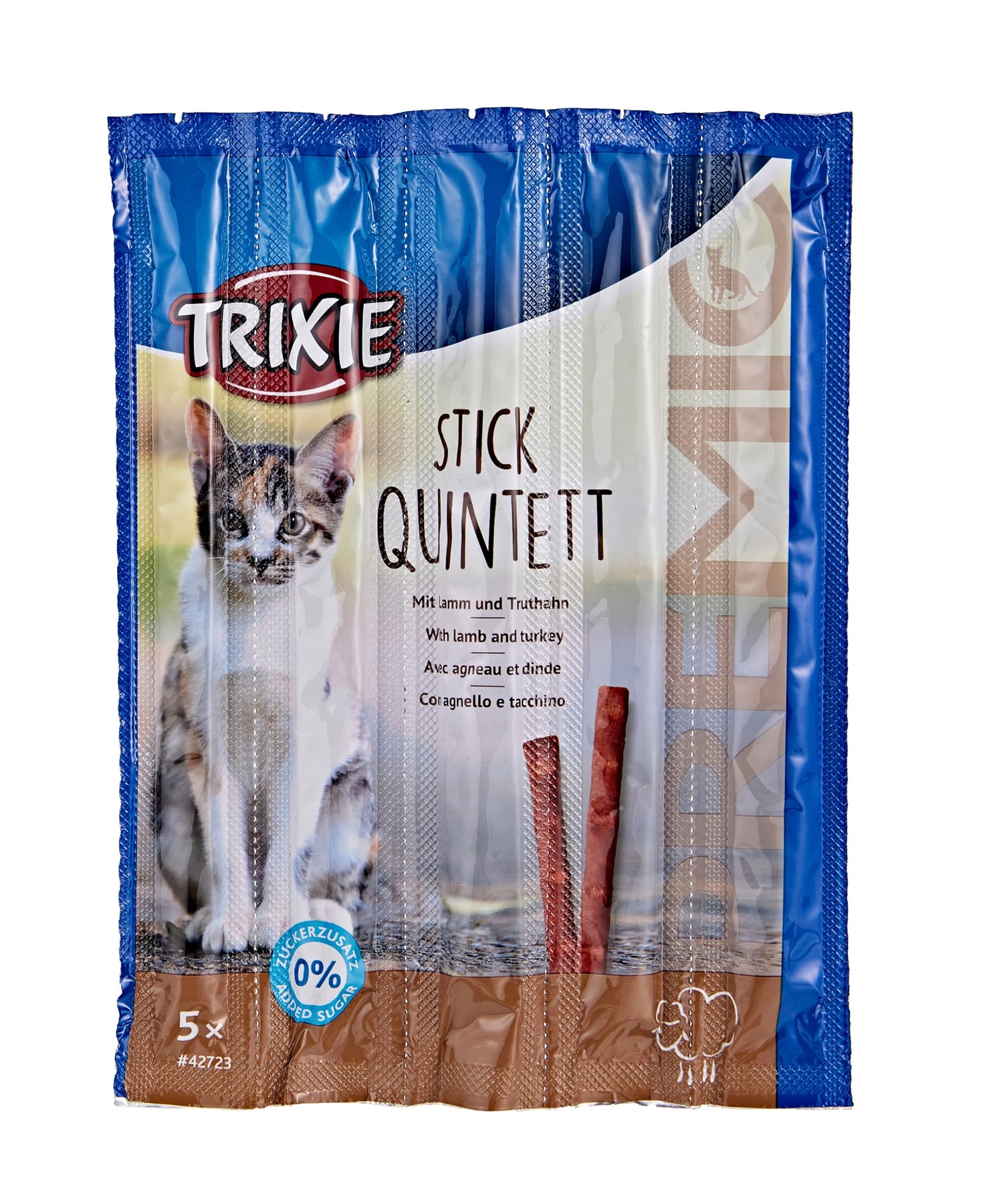 Trixie Premio Stick Quintett  Cat Treat Lamb/Turkey 5 × 5 g