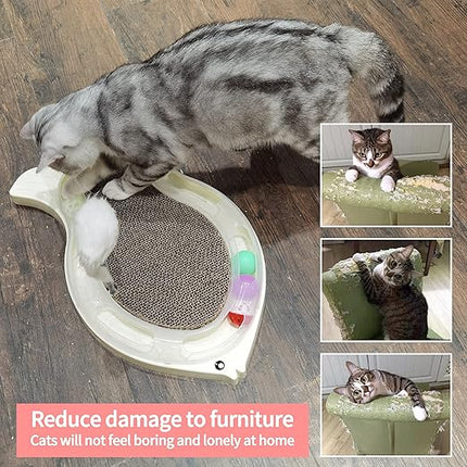 Cat Scratching pad with Furry Mouse