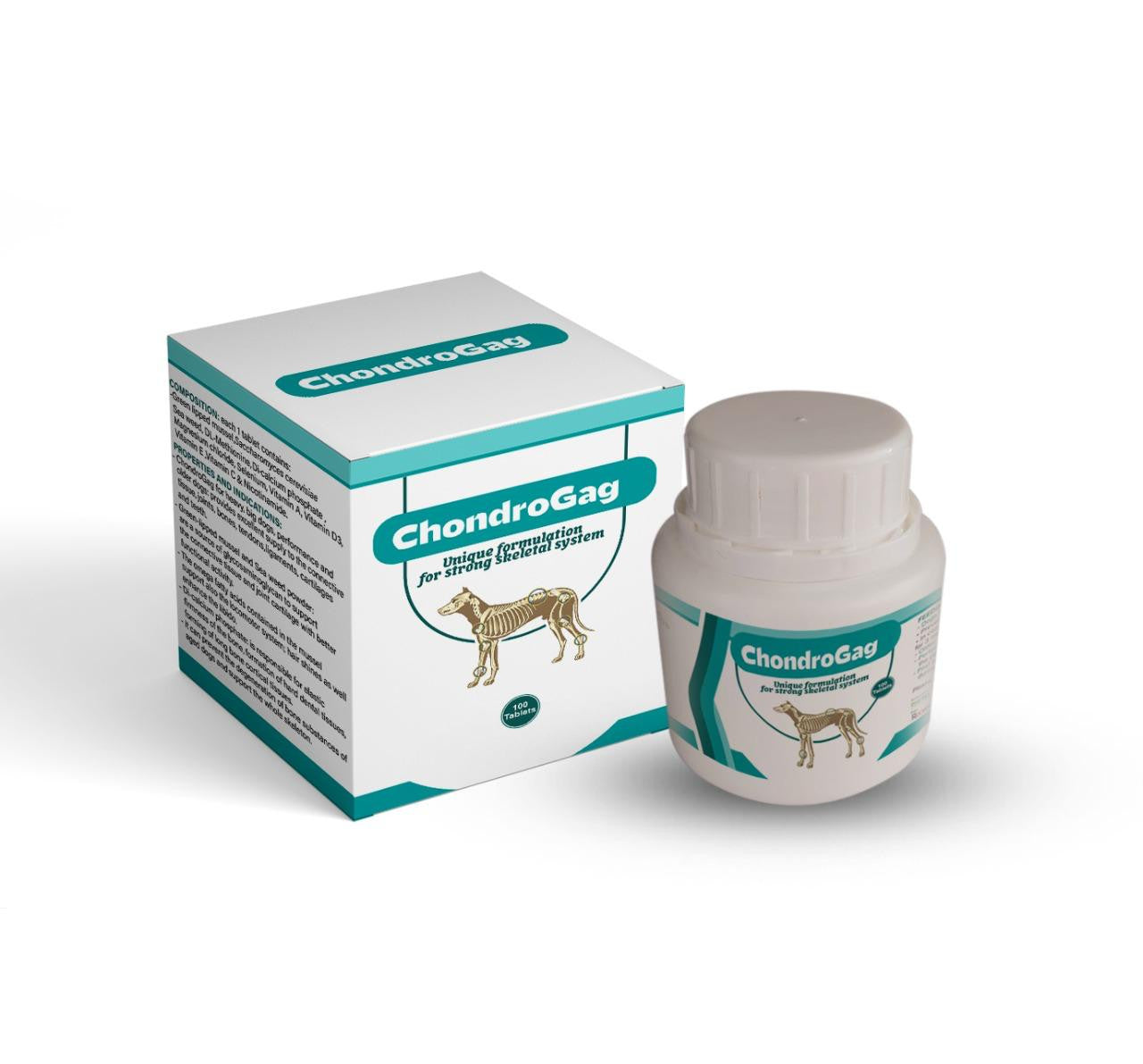 Roxxen Chondrogag Skeletal Support Supplement for Dogs 100 tablets