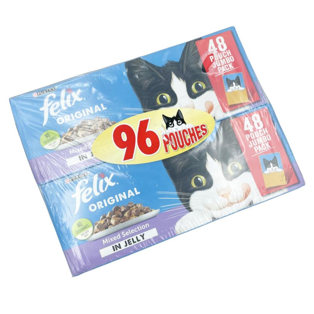 Felix Original Pouch For Cats Mix Flavor 96 x 100g