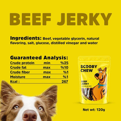 Scooby Chew Beef Jerky Dog Treats 120 gr