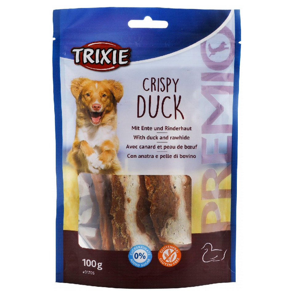 Trixie Crispy Duck Dog Treats with Rawhide 100 gr