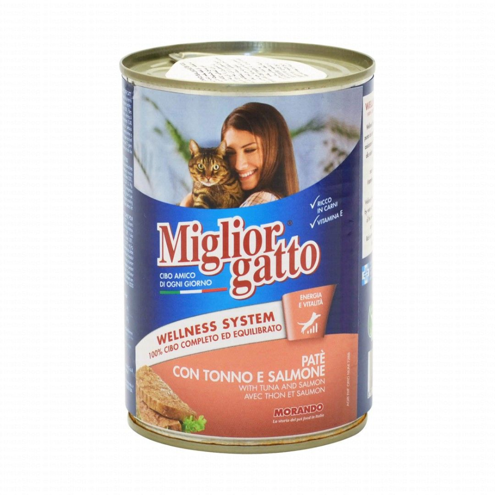 Miglior Gatto Wet Cat Food with Tuna and Salmon 400 gr