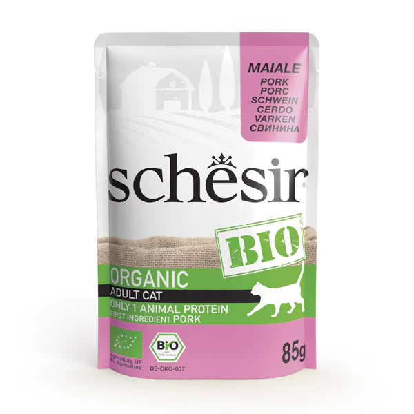 Schesir Organic Wet Food with Chicken for Adult Cats 85 gr