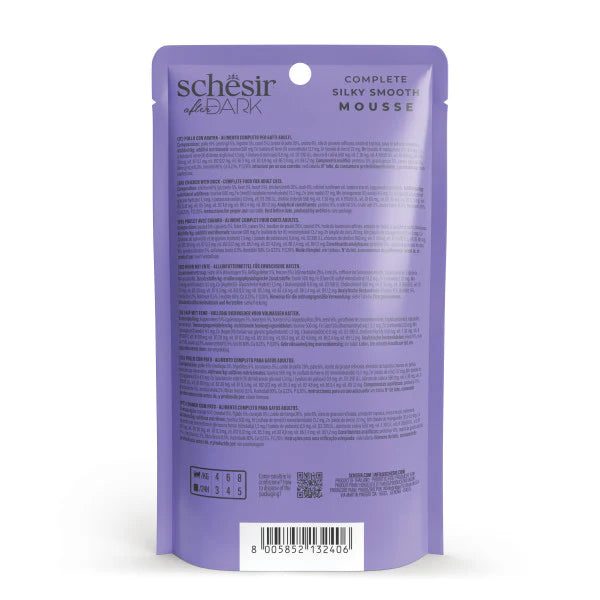 Schesir After Dark Velvet Mousse Wet Food with Chicken and Duck for Adult Cats 80 gr