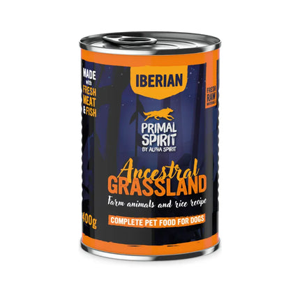 Primal Spirit Iberian Ancestral Grassland Complete Wet Canned Dog Food 400g
