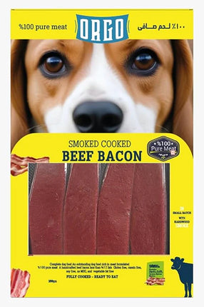Orgo Smoked cooked Beef Bacon for dog 150 gr
