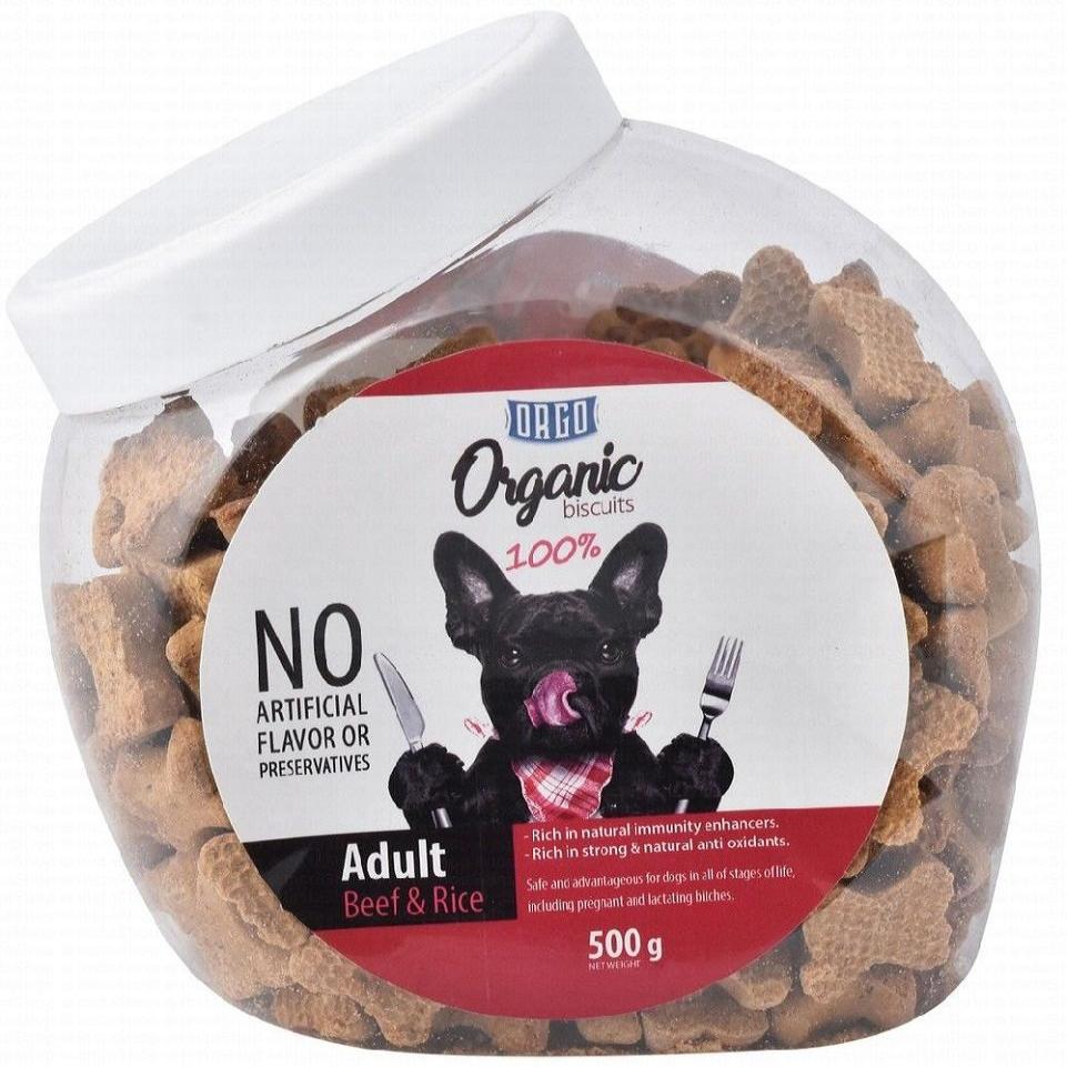 Orgo Biscuits For Adult Dogs With Beef And Rice 500 gm