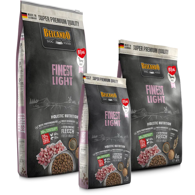 Belcando Finest Light Dry Food with Duck for XS to Medium Breed Adult Dogs 12.5 kg