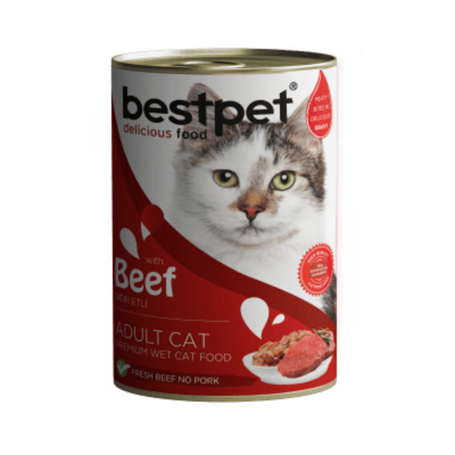 BestPet Canned Food For Adult Cat With Beef 400g