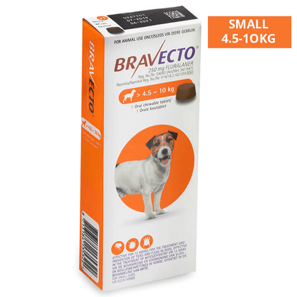 Bravecto Chewable Tablet Fluralaner For Dogs 4.5-10 Kg