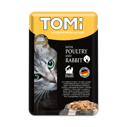 Tomi Wet Cat Food with Poultry and Rabbit 100 gr