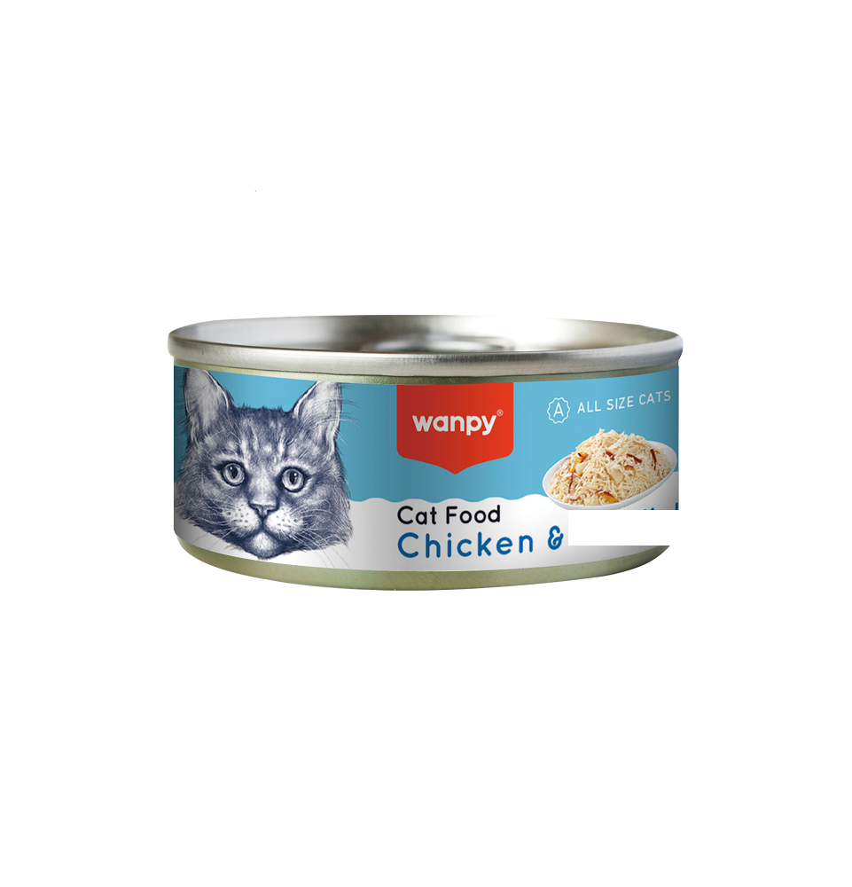 Wanpy Wet Cat Food with Chicken and Crab 95 gr