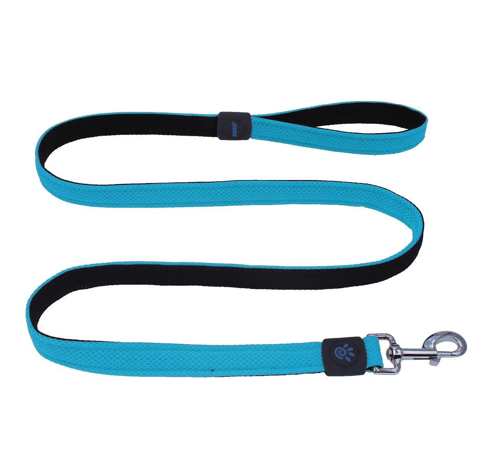 Doco Puffy Mesh Turquoise Leash For Medium To Large Dogs