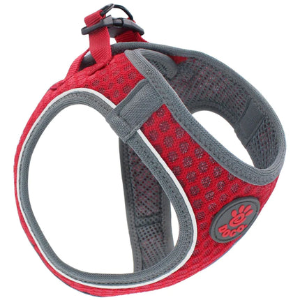 DOCO medium red and gray Reflective Harness 41-44cm