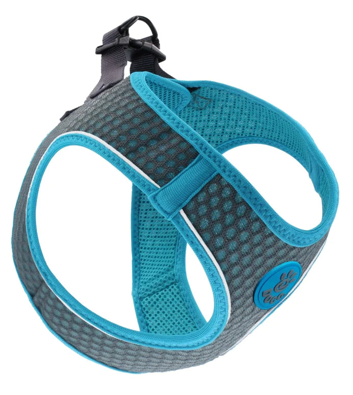 DOCO Small Blue and Gray Reflective Net Mesh Harness 37-40cm