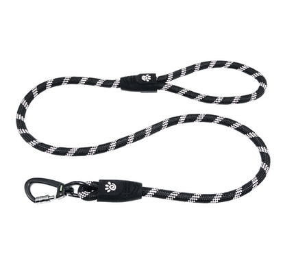 Doco Black and white Reflective Rope Dog Leash 180cm