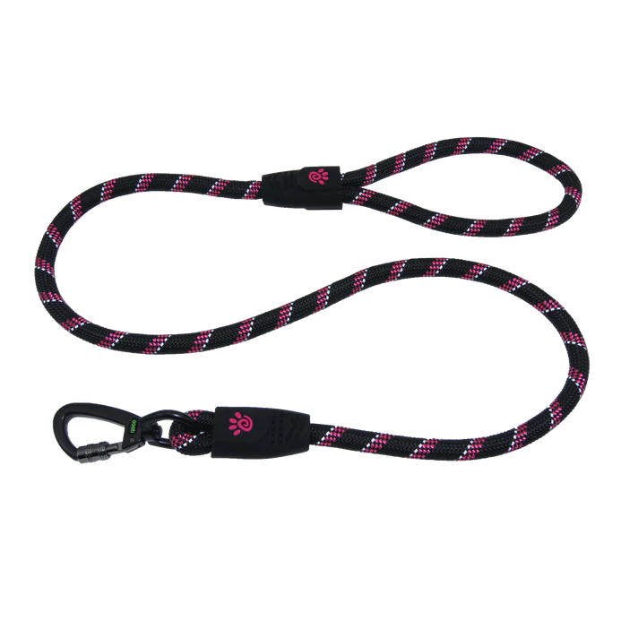 DOCO Black and Pink Reflective Rope Dog Leash 150 in 0.8cm