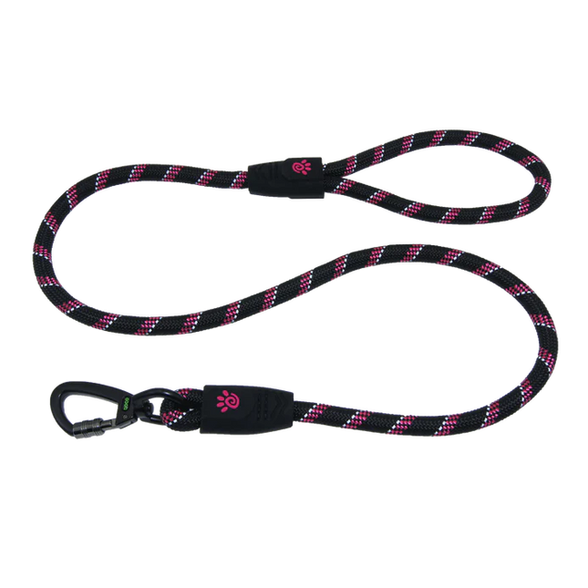 DOCO Black and Pink Reflective Rope Dog Leash 150 in 0.8cm
