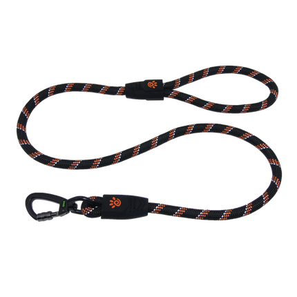 DOCO Black and Orange Reflective Rope Dog Leash 150 in 0.8cm