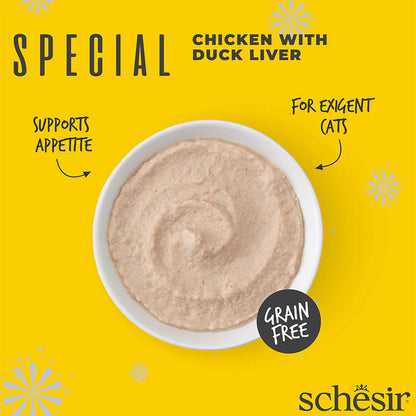 Schesir Exigent Special Mousse with Chicken and Duck Liver for Adult Cats 70 gr