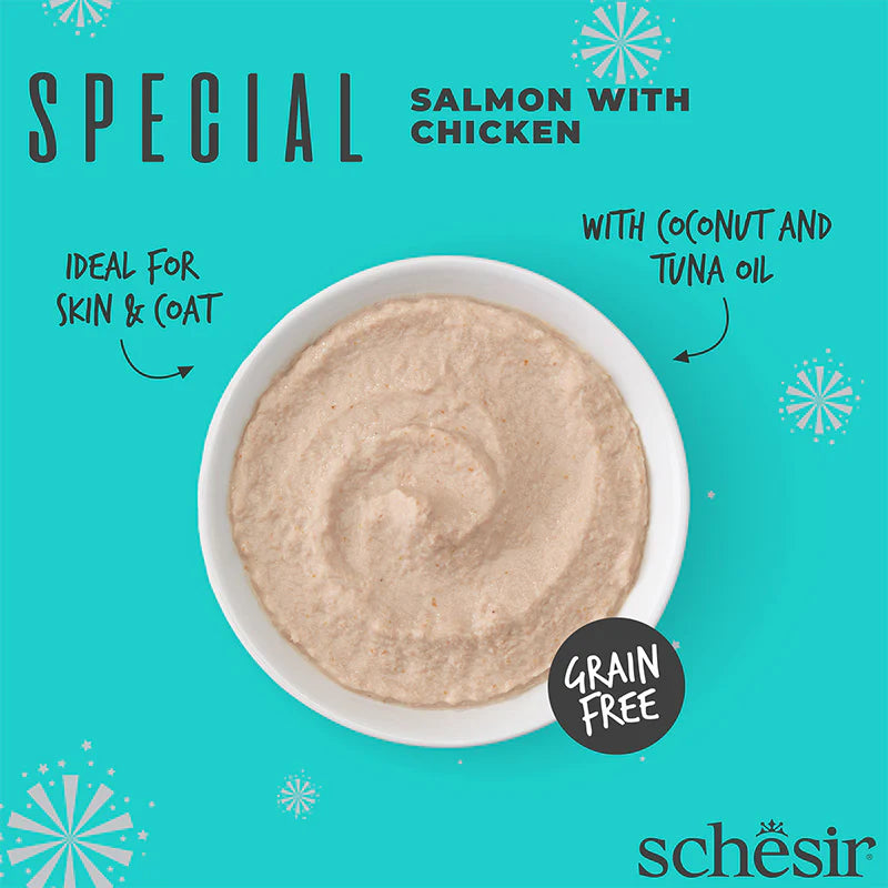 Schesir Special Mousse with Chicken and Salmon for Adult Cats 70 gr