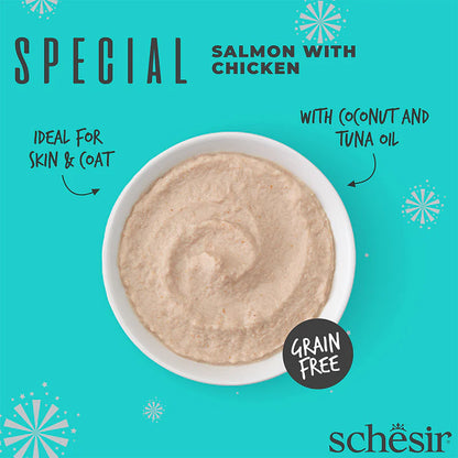 Schesir Special Mousse with Chicken and Salmon for Adult Cats 70 gr