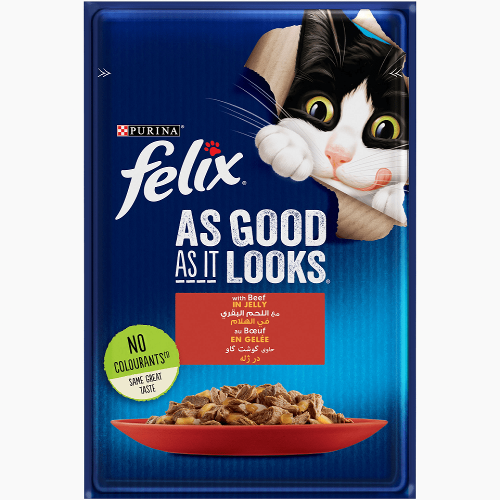 Purina Felix As Good As It Looks with Beef in Jelly 85 gr