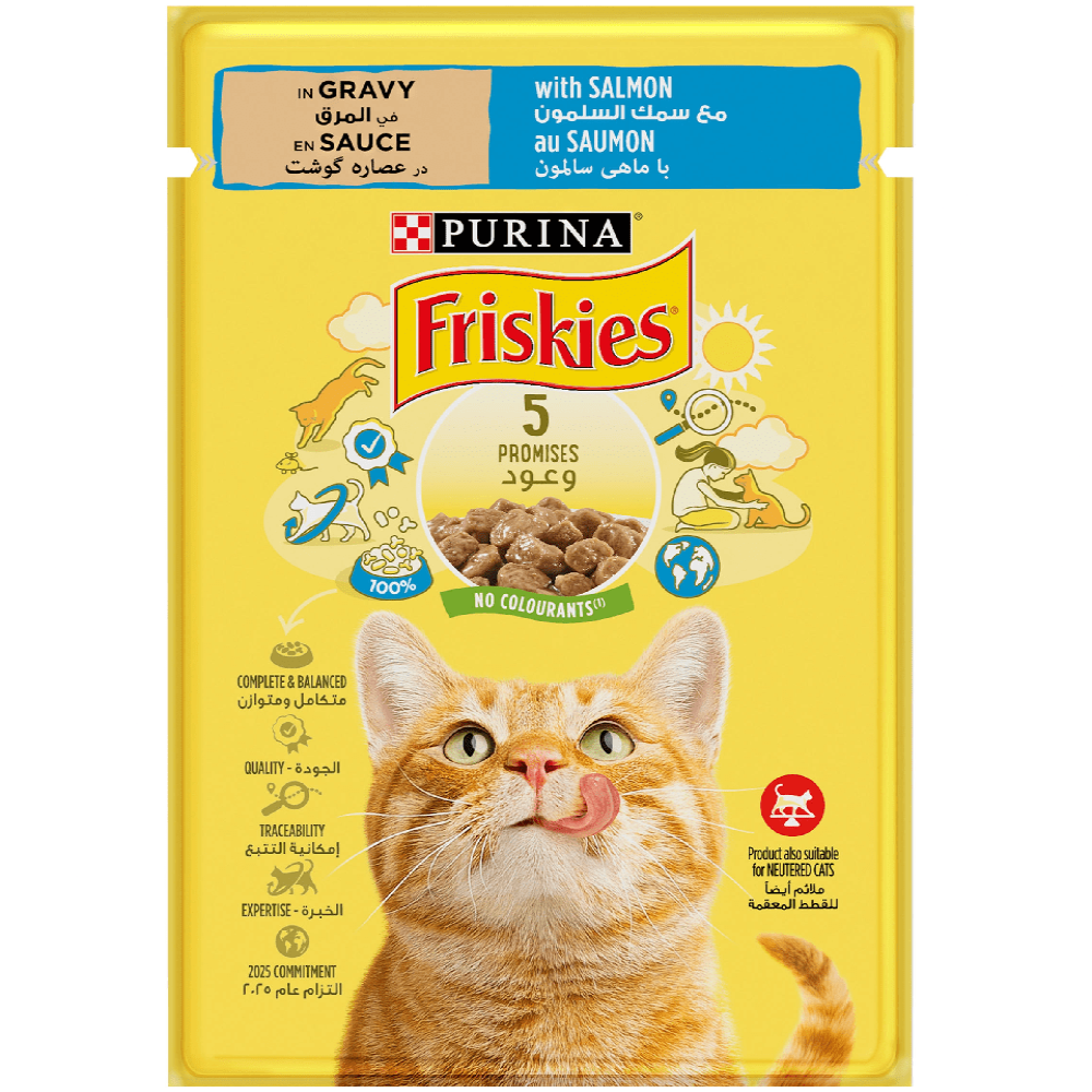 Purina Friskies Salmon In Gravy Pouch 85g