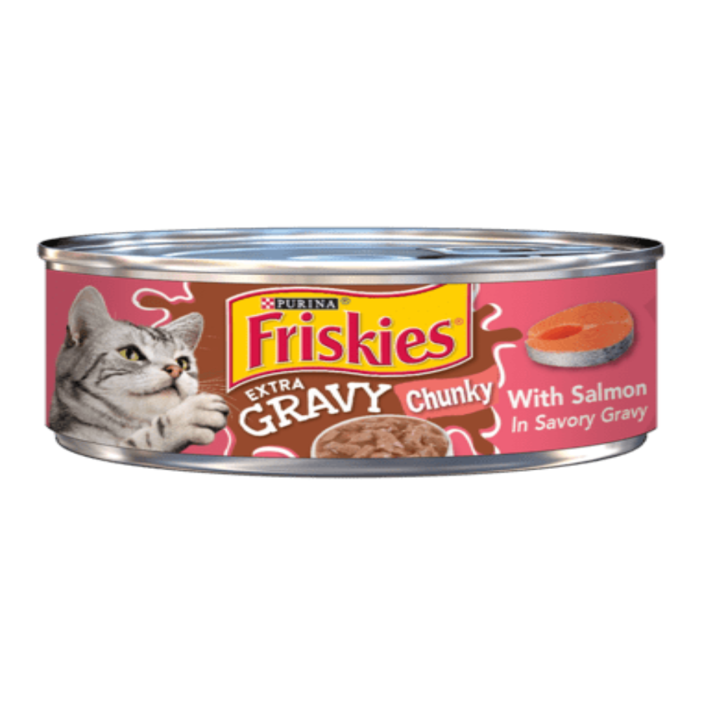 Purina Friskies Extra Gravy Chunky With Salmon In Savory 156gm