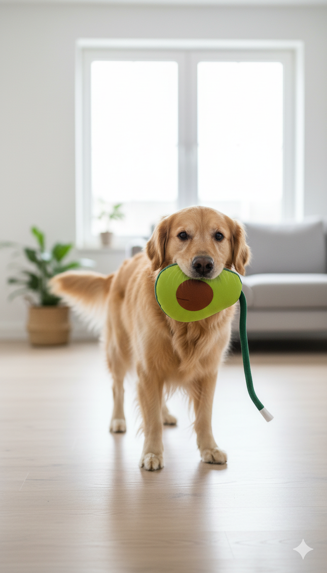 Zoofari avocado dog toy