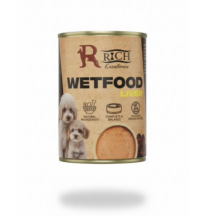 Rich excellence wet food dog flavor liver 400 gm