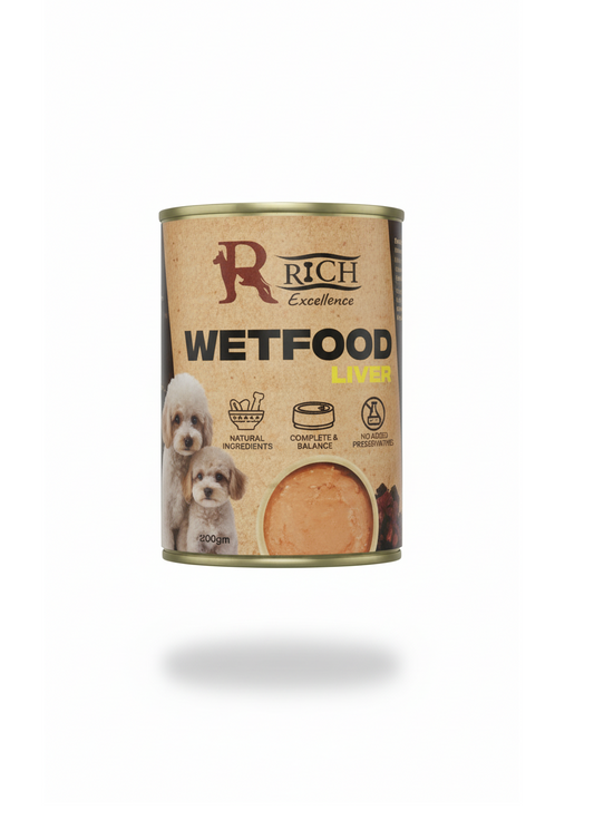 Rich excellence wet food dog flavor liver 400 gm
