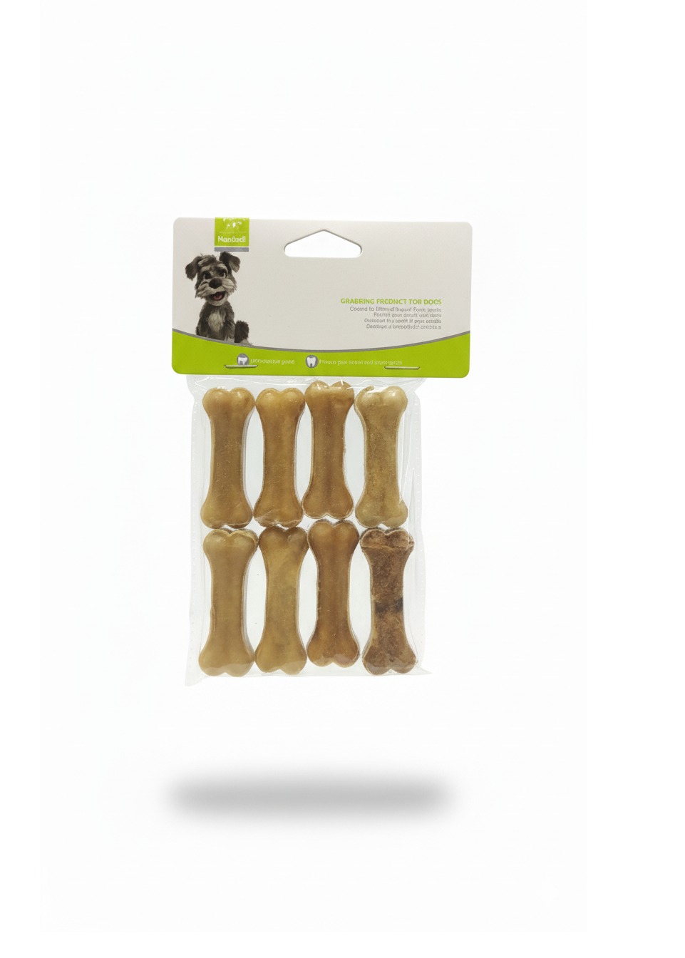 Nunbell Rubber Bones Chew Toy 8Pc 2 Inch