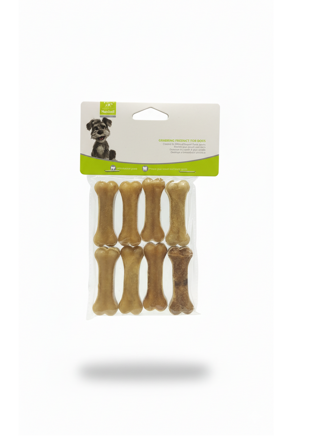 Nunbell Rubber Bones Chew Toy 8Pc 2 Inch