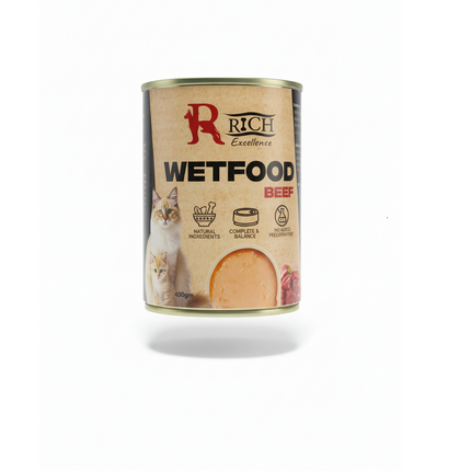 Rich excellence wet food cat flavor beef 400 gm