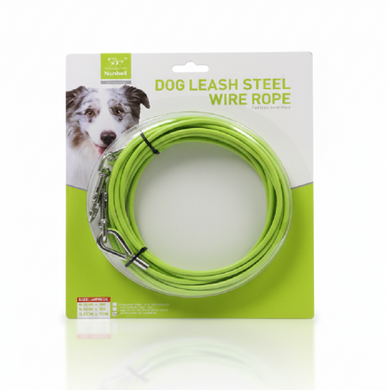 Nunbell Dog Leash Steel  Wire Rope 10 M