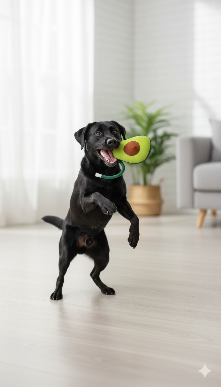 Zoofari avocado dog toy
