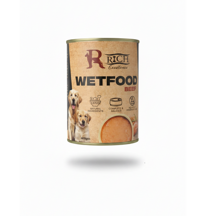 Rich excellence wet food dog flavor beef 400 gm