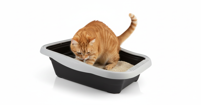 MPS Cat Litter Tray with Rim Black And Gray