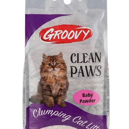 Groovy Clumping cat Litter with Baby Powder 5 L