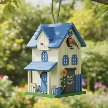 Zoofari Wooden Bird Feeder Hanging on the Window