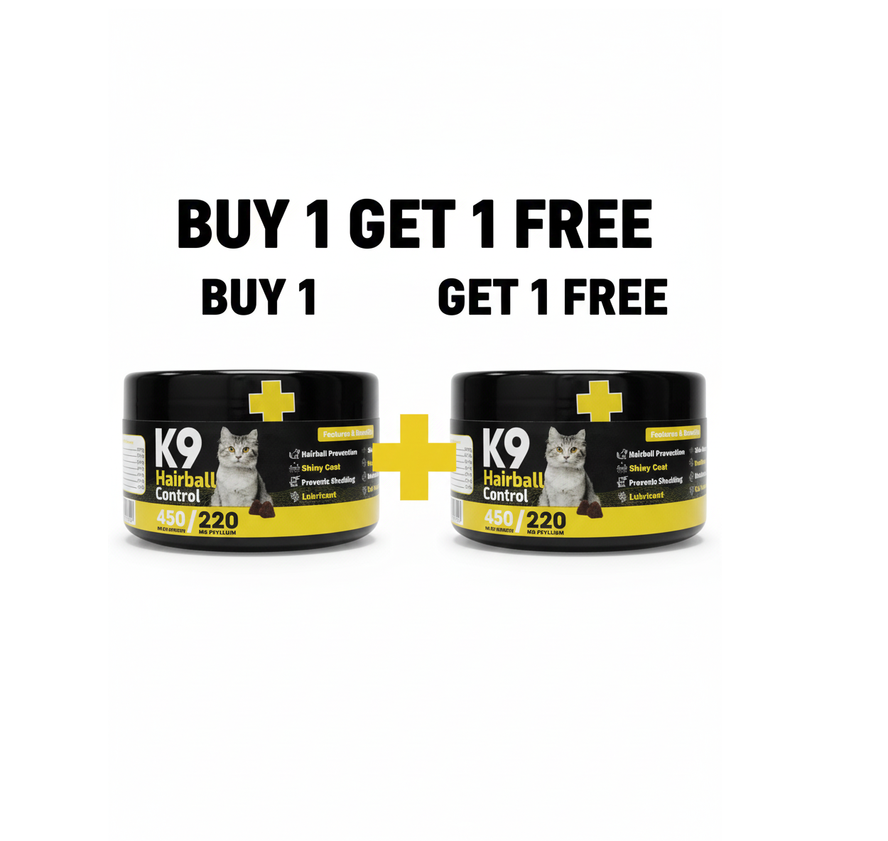 K9 Supplement For Cats Hairball Control 60 Pcs buy One Get One Free