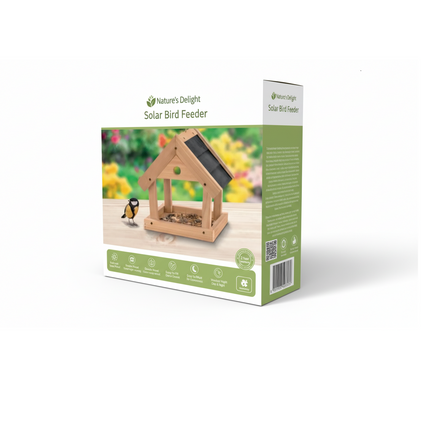 Crelando wooden hanging bird feeder diy