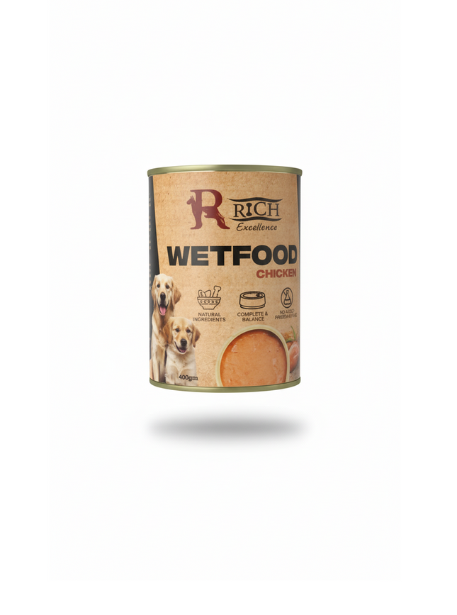 Rich excellence wet food dog flavor chicken 400 gm